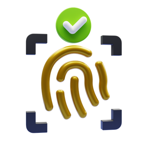Authentifizierung per Fingerabdruck  3D Icon