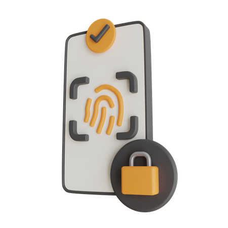 Authentifizierung per Fingerabdruck  3D Icon