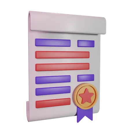 Authorised Document  3D Icon