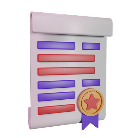 Authorised Document  3D Icon