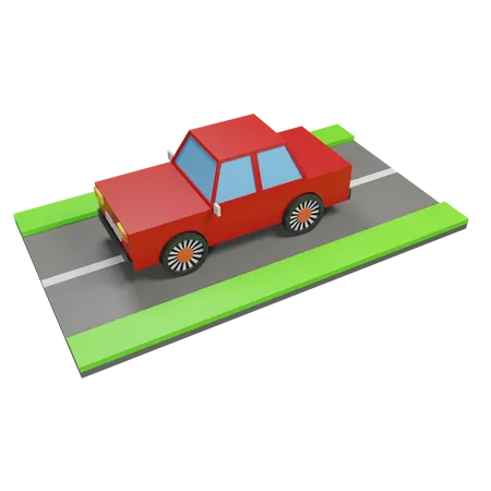 Auto Einfach Fahrzeug 3D Icon