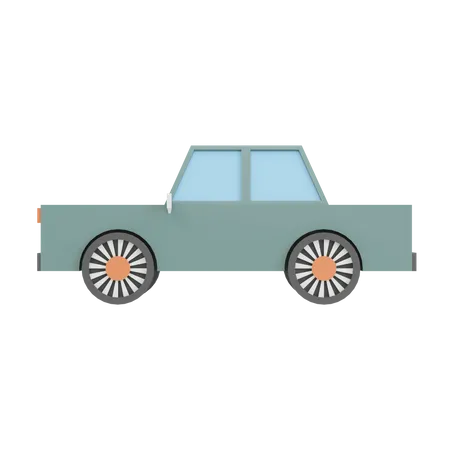 Einfaches Auto 3 D Symbol 3D Icon