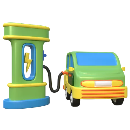 Auto aufladen  3D Icon