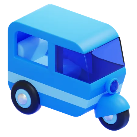 自動人力車  3D Icon