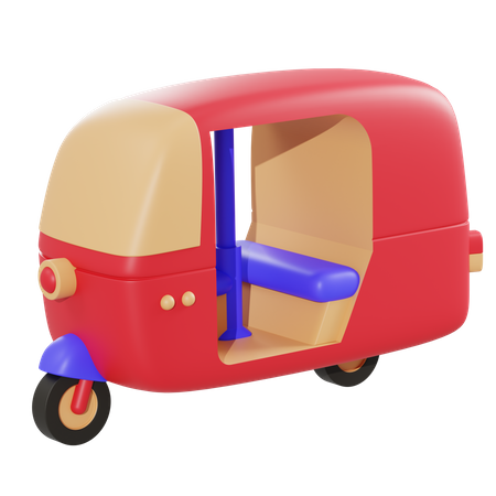 Auto Rickshaw  3D Icon
