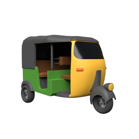 Auto Rickshaw  3D Illustration