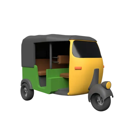 Auto Rickshaw  3D Illustration