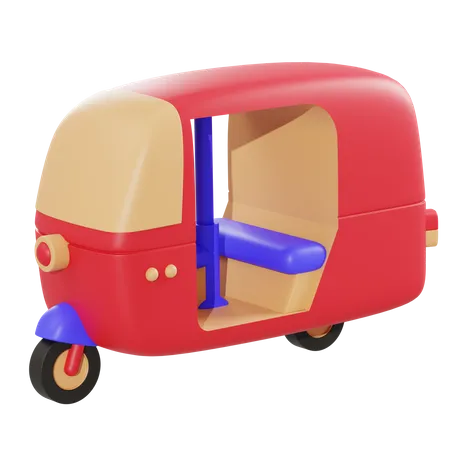 Auto Rickshaw  3D Illustration