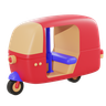 auto rickshaw emoji 3d