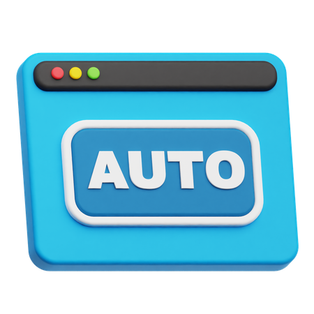 Auto Website  3D Icon