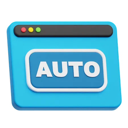 Auto Website  3D Icon