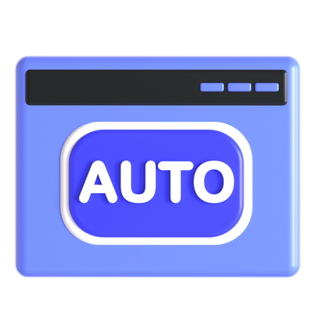 Auto Website  3D Icon