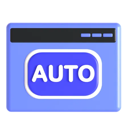 Auto Website  3D Icon
