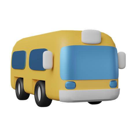 Autobús amarillo  3D Icon