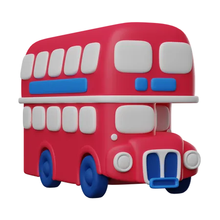 Icono De Render 3 D Del Autobus De Londres 3D Icon
