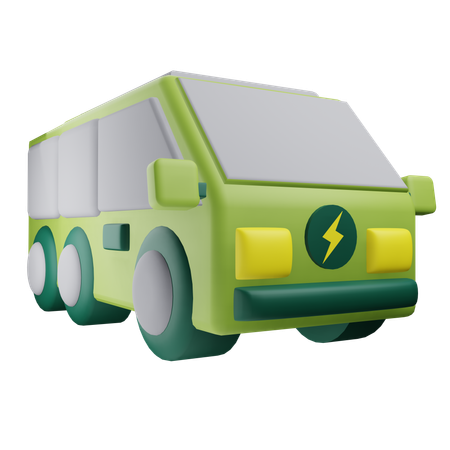 Autobús eléctrico  3D Icon