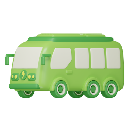 Autobús eléctrico  3D Icon