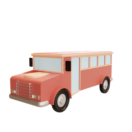 Autobús escolar  3D Illustration