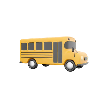 Representacion 3 D Del Icono Del Autobus Escolar Amarillo Concepto De Regreso A La Escuela Icono De Autobus Escolar De Renderizado 3 D Sobre Fondo Blanco 3D Icon