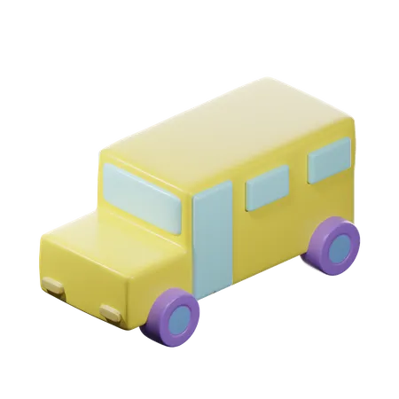 Icono De Educacion Del Autobus Escolar 3D Icon