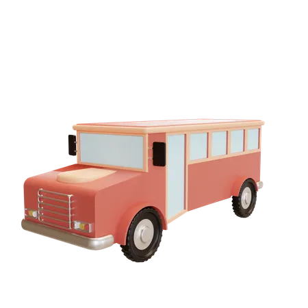 Bus scolaire  3D Illustration
