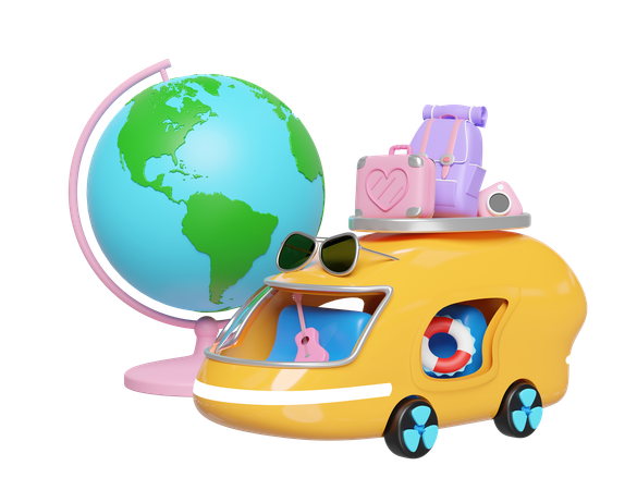 Autobus turistico  3D Icon