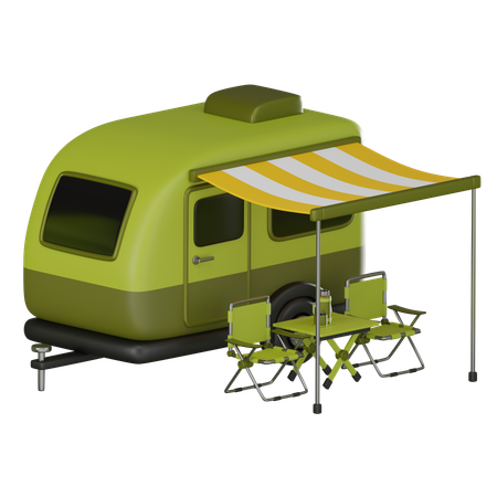 Autocaravana  3D Icon