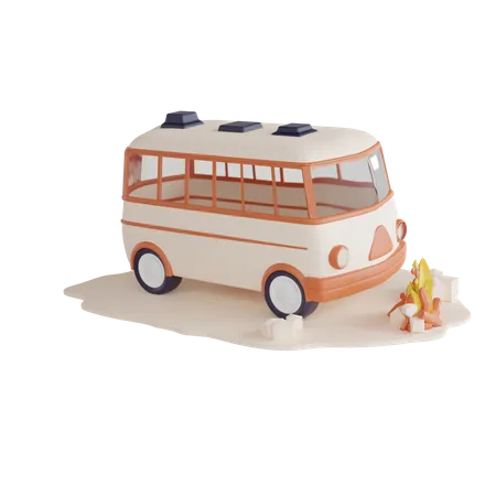 Autocaravana  3D Icon