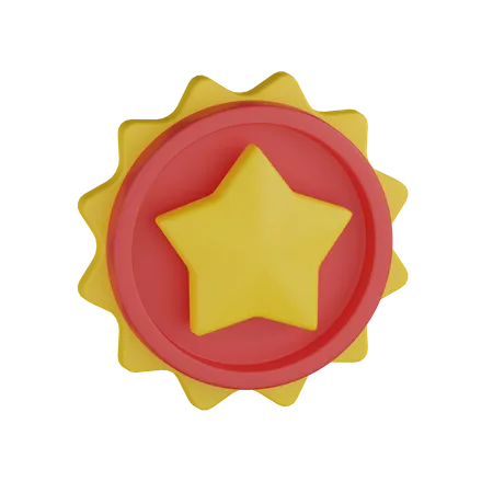 Autocollant étoile  3D Icon