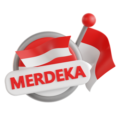 Autocollants merdeka  3D Icon