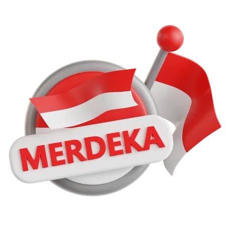 Autocollants merdeka  3D Icon