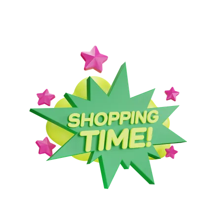 Autocollant de temps de shopping  3D Sticker