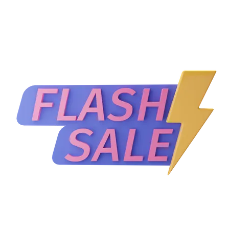 Autocollant de vente flash  3D Illustration