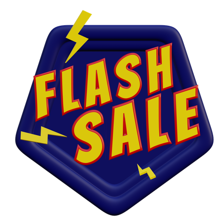 Autocollant de vente flash  3D Illustration