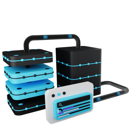 Automated Data  3D Icon