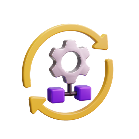 Automated Process  3D Icon
