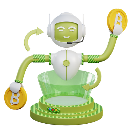 Automated Trading Bots  3D Icon