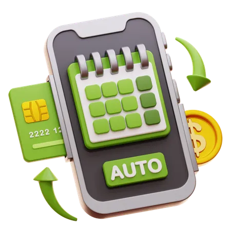 AUTOMATIC PAYMENT  3D Icon