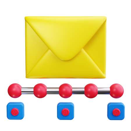 Automatización del correo  3D Icon