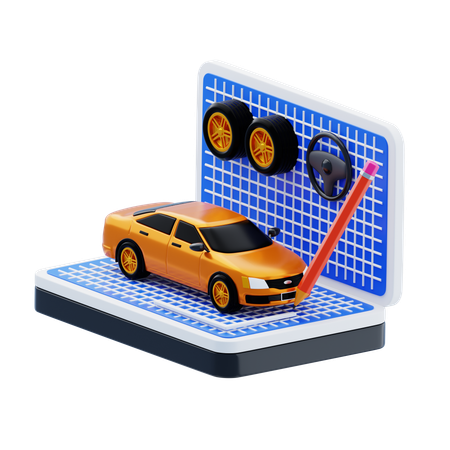 Automotive Design  3D Icon