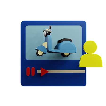 Automotive Vlogger  3D Icon