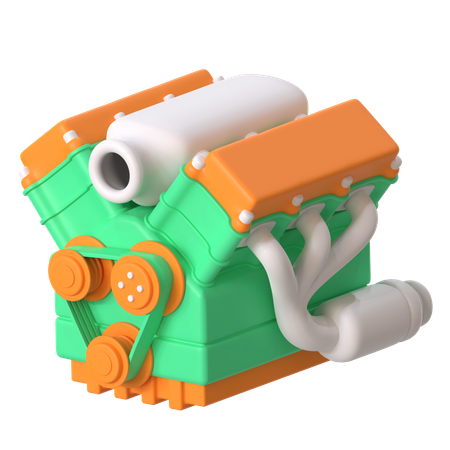 Auto Motor  3D Icon