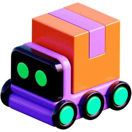 Autonomer Lieferroboter  3D Icon