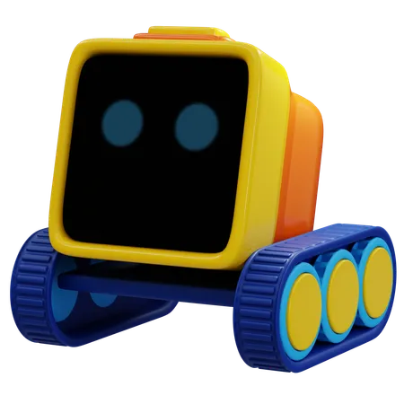 Autonomer Roboterbegleiter  3D Icon