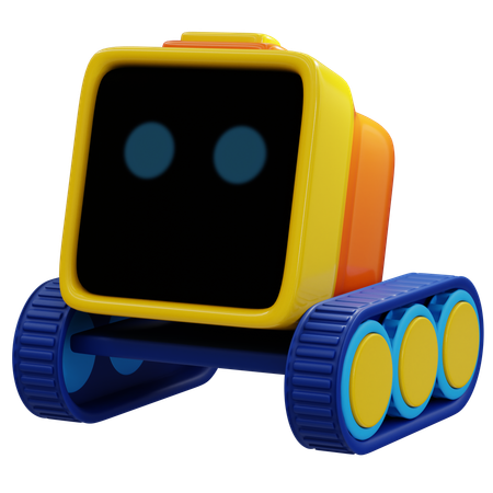 Autonomer Roboterbegleiter  3D Icon