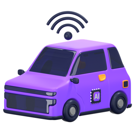 Autonomes Auto  3D Icon