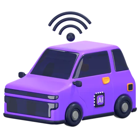 Autonomes Auto  3D Icon