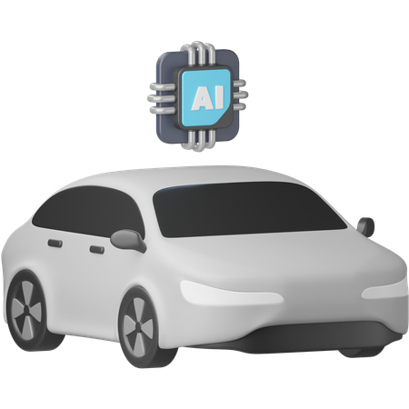 Autonomes Auto  3D Icon