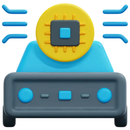 Autonomes Auto  3D Icon