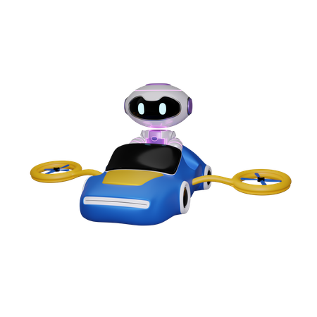 Autonomes Auto  3D Icon